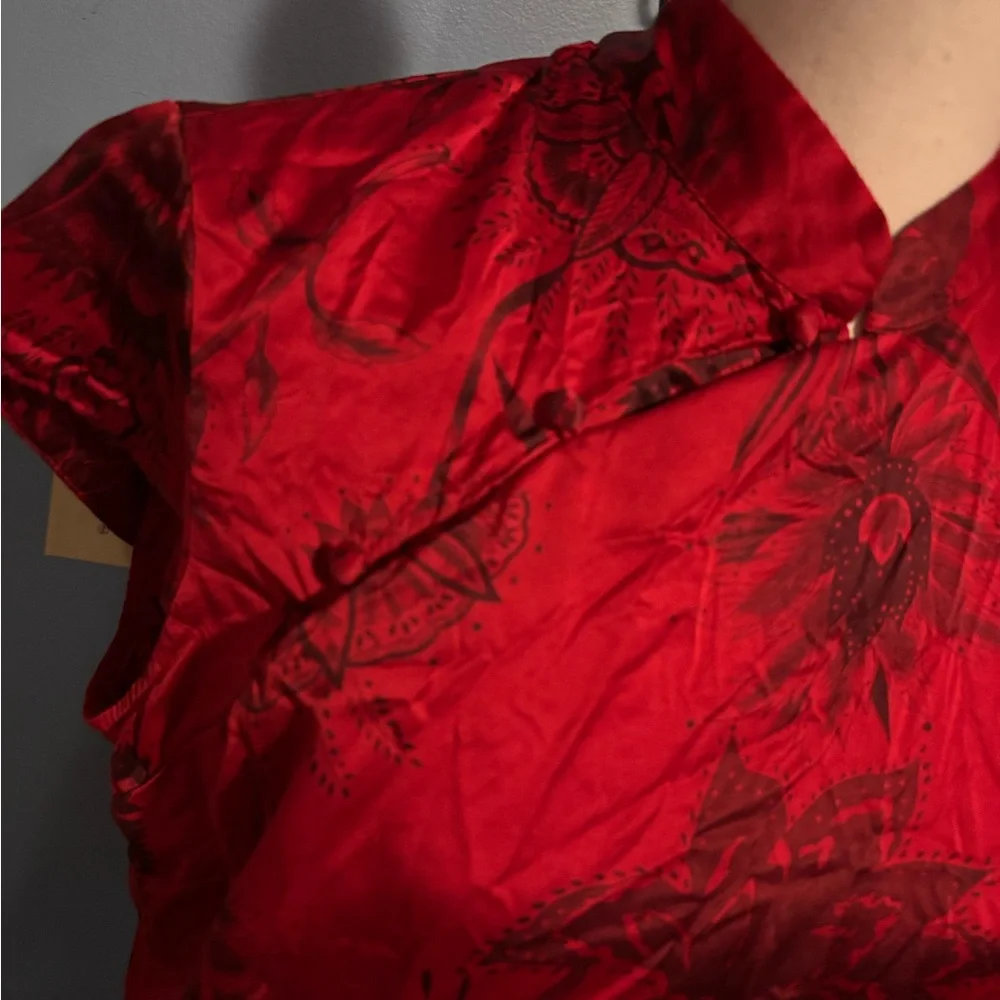 Vintage Y2K, 100% Silk, Worthington, Asian Top - Picture 3 of 7
